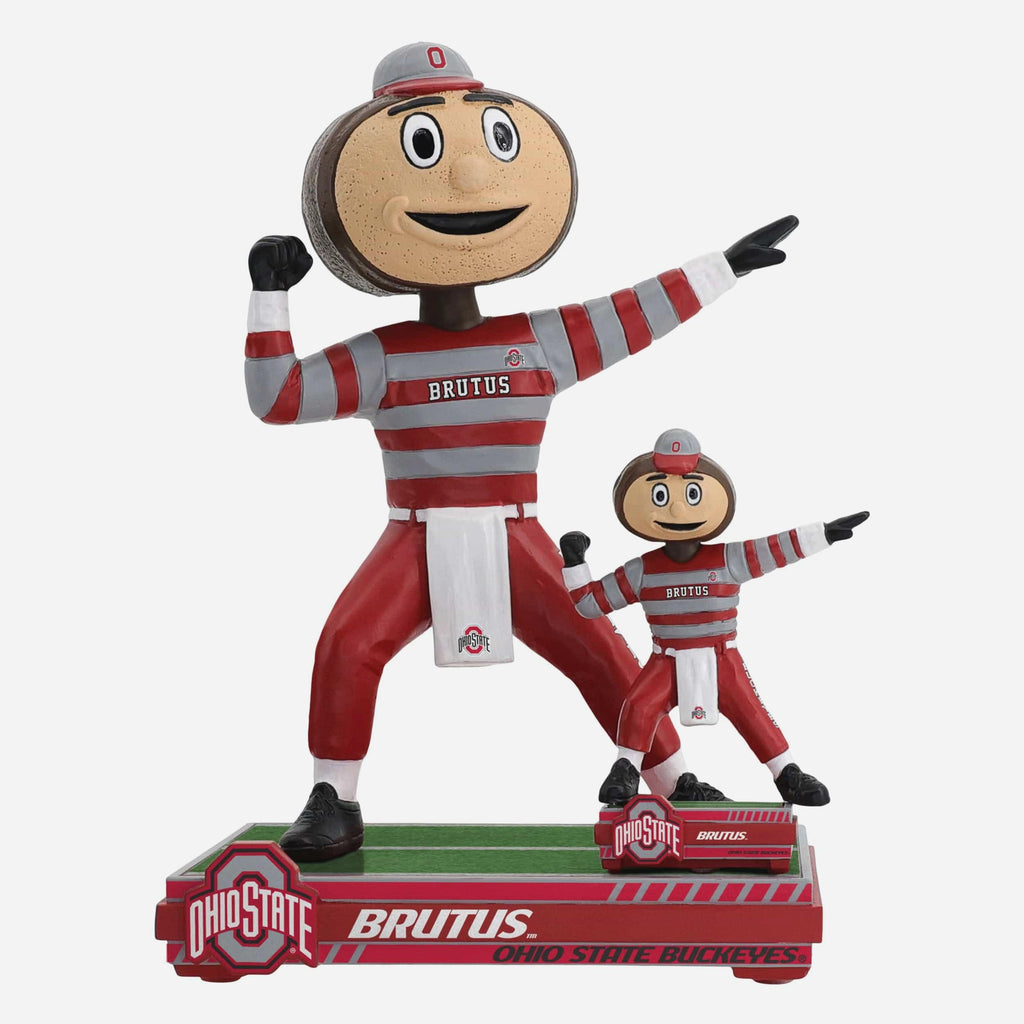 Brutus Buckeye Ohio State Buckeyes Magnetized Magnetized Bobble Dubblz Mascot Bobblehead FOCO - FOCO.com