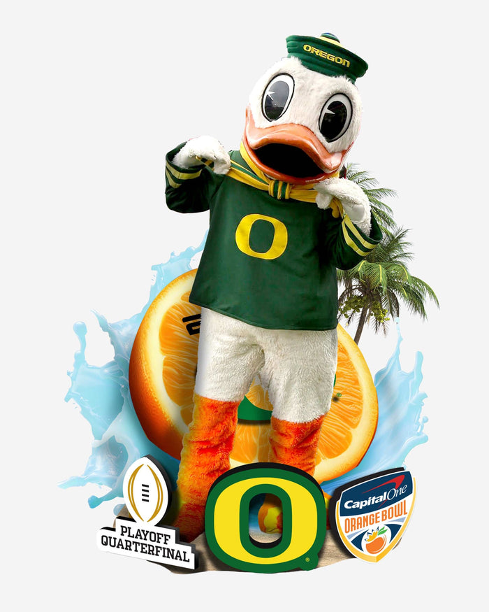 The Duck Oregon Ducks Orange Bowl Winner Mascot Bobblehead FOCO - FOCO.com