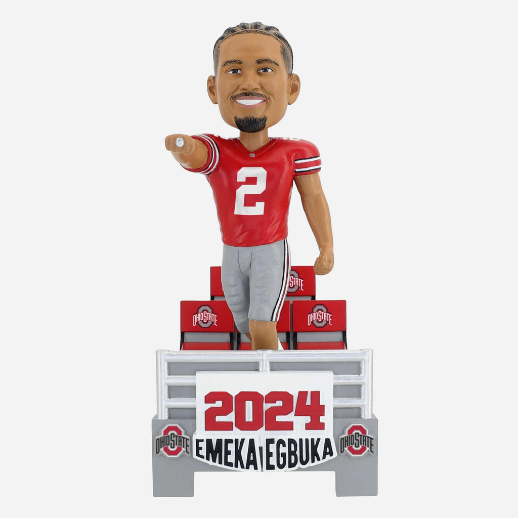 Emeka Egbuka Ohio State Buckeyes 2024 Banner Bobblehead FOCO - FOCO.com