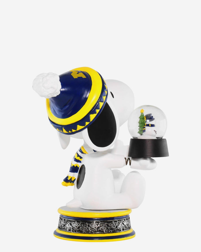 Michigan Wolverines Snoopy Peanuts Snow Globe Bobblehead FOCO - FOCO.com