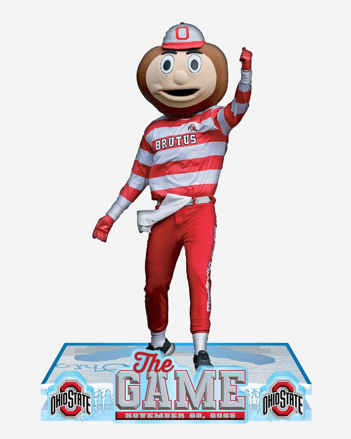 Brutus Buckeye Ohio State Buckeyes 2025 Snow Celebration Mascot Bobblehead FOCO - FOCO.com