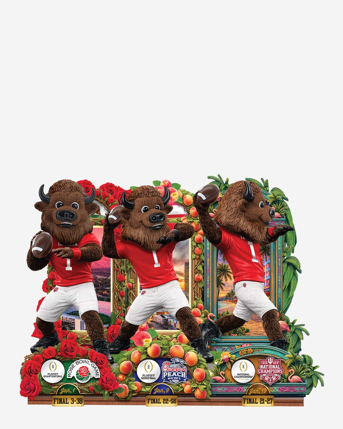 Indiana Hoosiers 2025 College Football National Champions Mascot Triple Bobblehead FOCO - FOCO.com