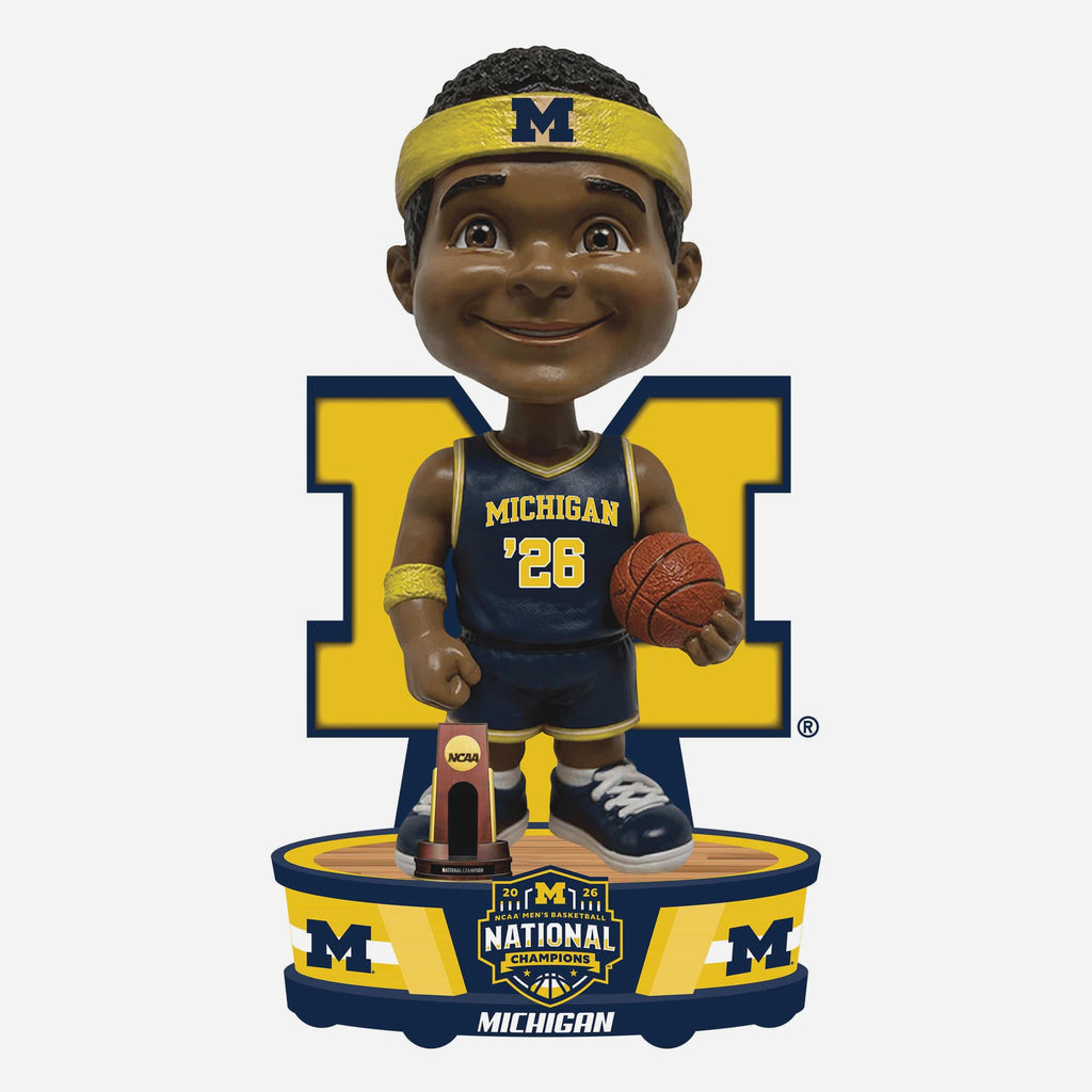 Michigan Wolverines 2026 Men's College Basketball National Champions Bobblehead FOCO - FOCO.com