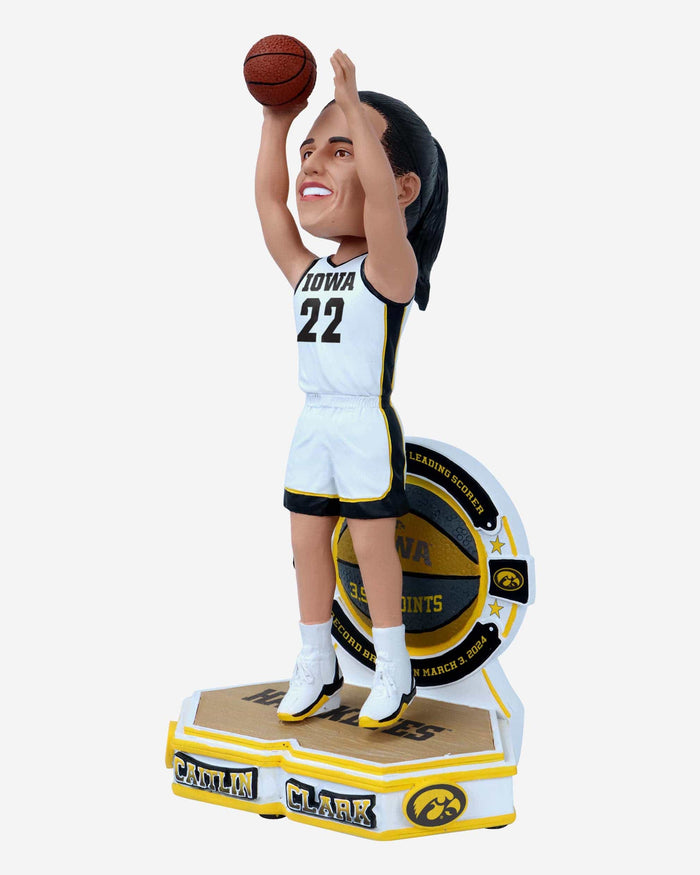 Caitlin Clark Iowa Hawkeyes All-Time Leading Scorer in History College Stats Bobblehead FOCO - FOCO.com