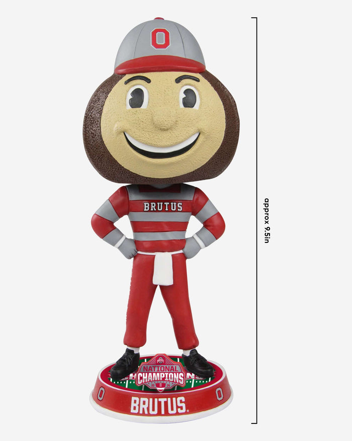 Brutus Buckeye Ohio State Buckeyes 2024 Football National Champions Mascot Bighead Bobblehead FOCO - FOCO.com