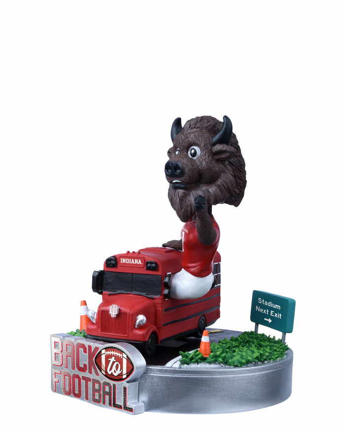 Hoosier the Bison Indiana Hoosiers Back to Football Bus Mascot Mini Bobblehead