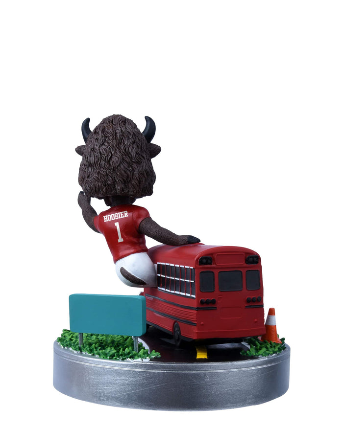 Hoosier the Bison Indiana Hoosiers Back to Football Bus Mascot Mini Bobblehead