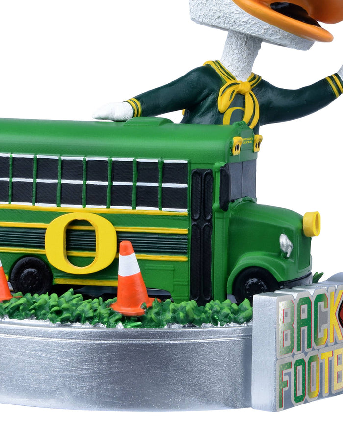 The Oregon Duck Oregon Ducks Back to Football Bus Mascot Mini Bobblehead