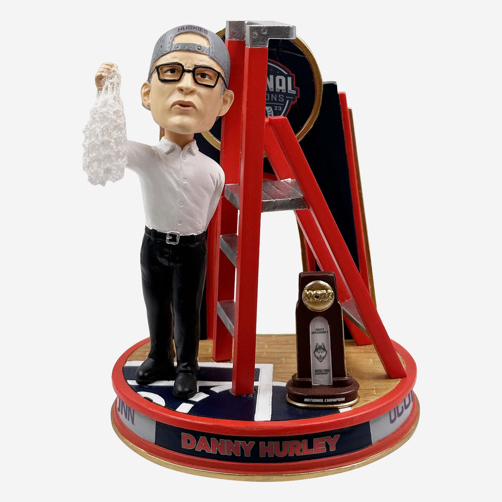 Danny Hurley UConn Huskies 2023 NCAA Men's Basketball National Champions Cutting the Net Mini Bobblehead Scene FOCO - FOCO.com
