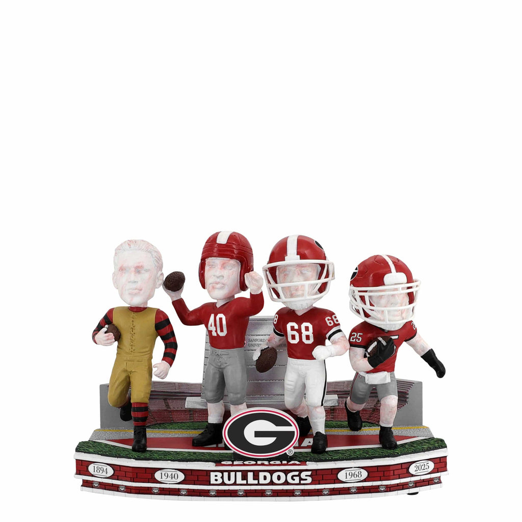 Georgia Bulldogs Football Uniform Timeline Mini Bobblehead Scene