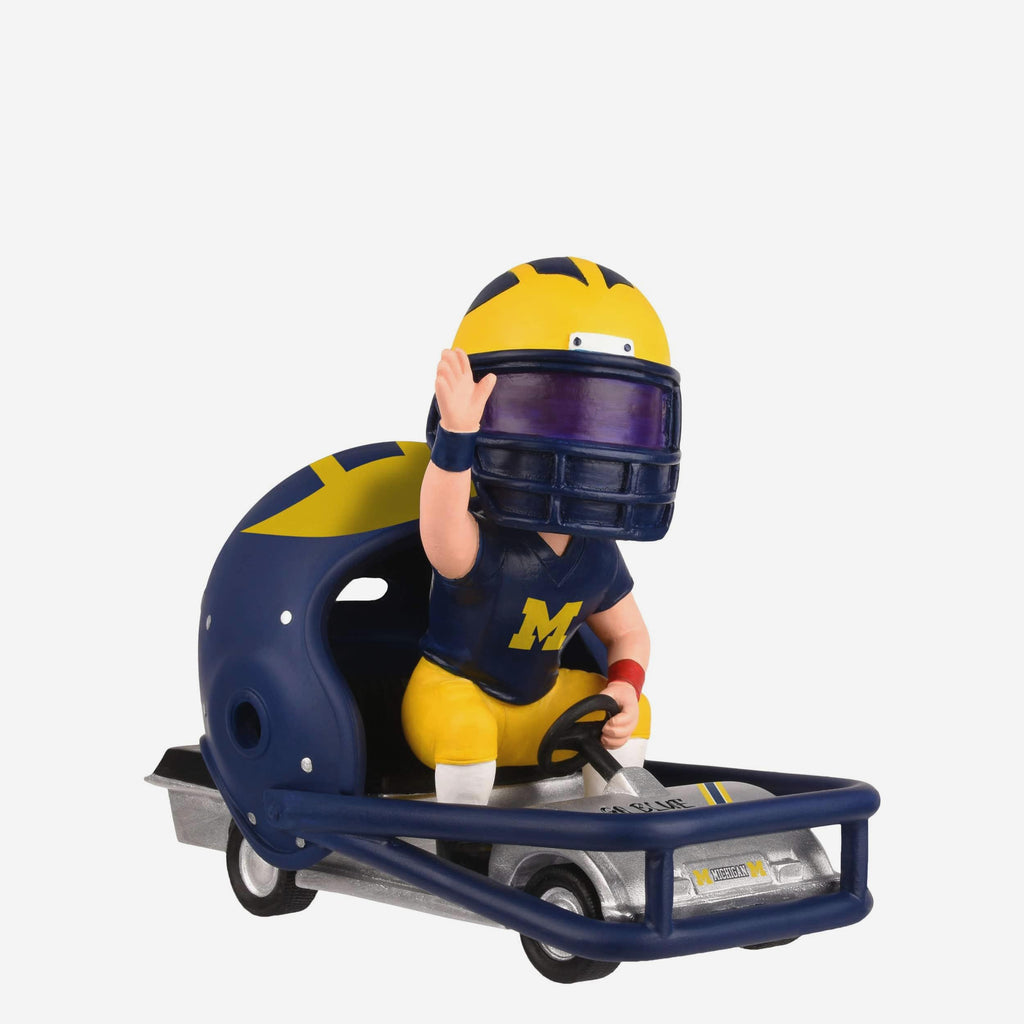 Michigan Wolverines Helmet Cart Mascot Bobblehead FOCO - FOCO.com