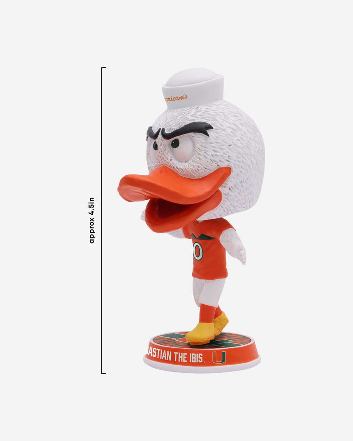 Sebastian the Ibis Miami Hurricanes Mascot Mini Bighead Bobblehead FOCO - FOCO.com