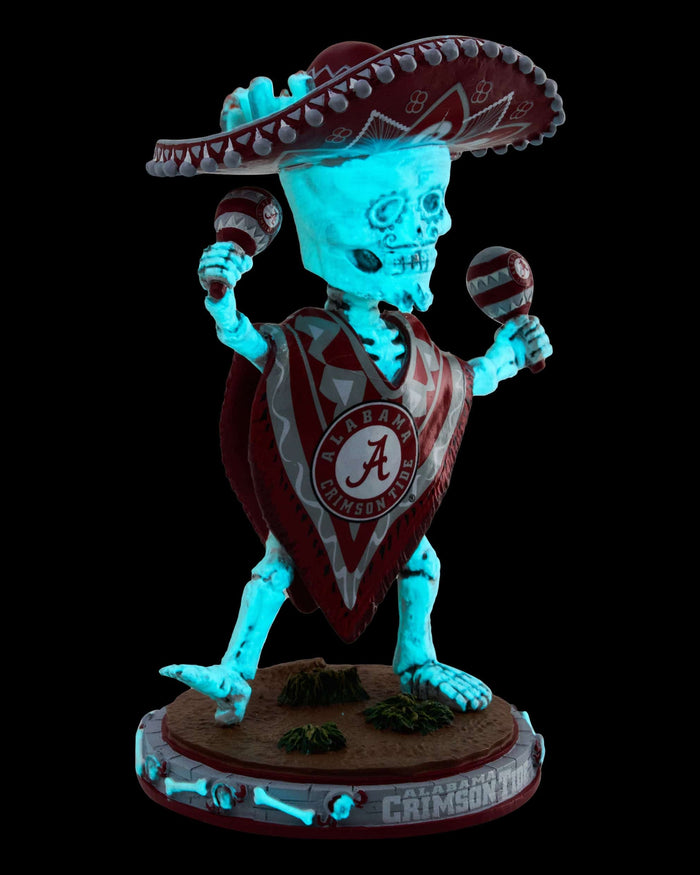 Alabama Crimson Tide Calavera Glow in the Dark Bobblehead FOCO - FOCO.com