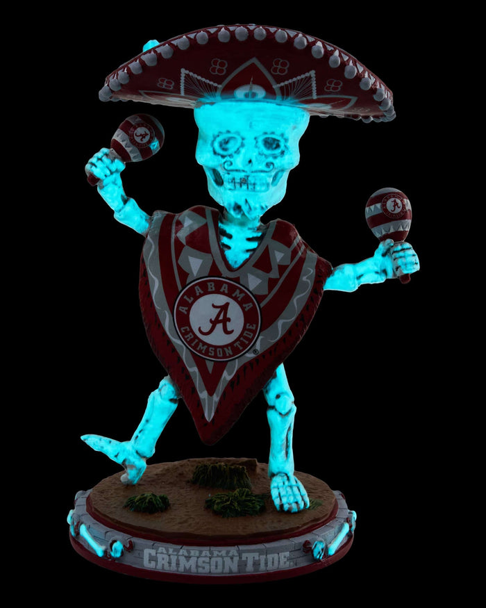 Alabama Crimson Tide Calavera Glow in the Dark Bobblehead FOCO - FOCO.com