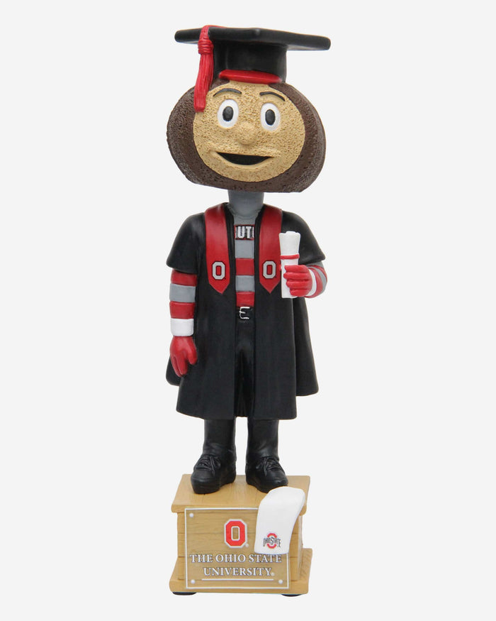 Brutus Buckeye Ohio State Buckeyes Graduation Mascot Bobblehead FOCO - FOCO.com