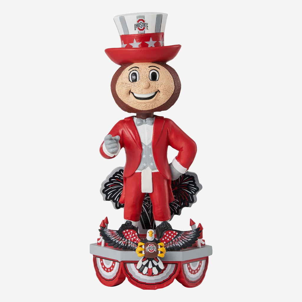 Brutus Buckeye Ohio State Buckeyes Americana Mascot Bobblehead FOCO - FOCO.com