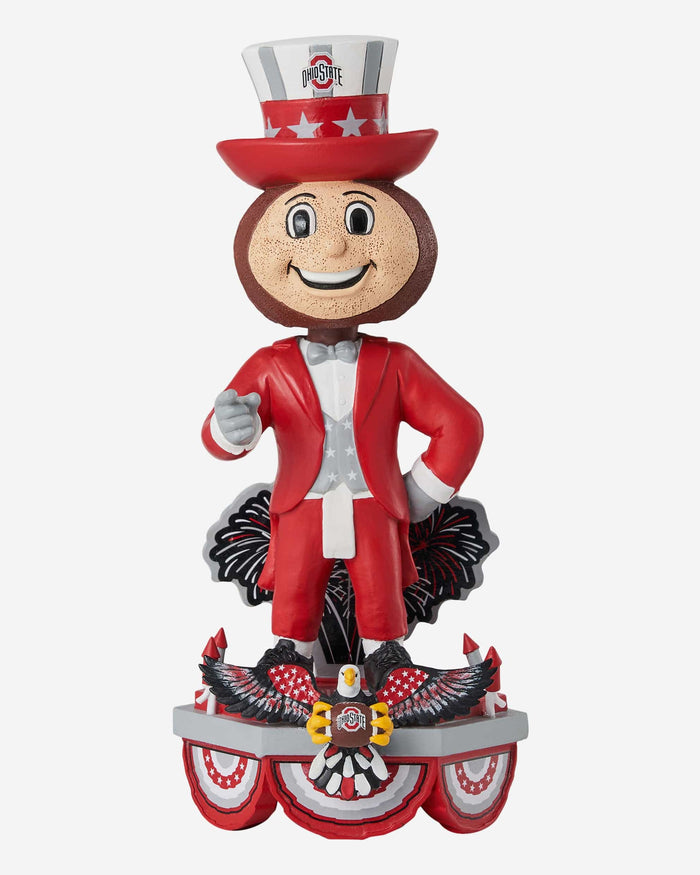 Brutus Buckeye Ohio State Buckeyes Americana Mascot Bobblehead FOCO - FOCO.com