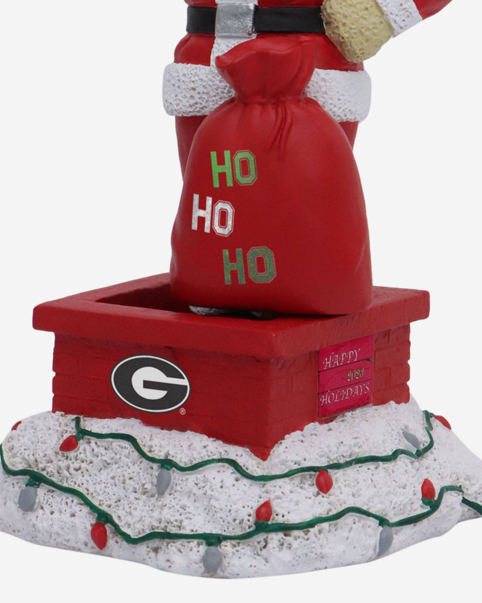 Hairy Dawg Georgia Bulldogs Santa Mascot Bobblehead FOCO - FOCO.com