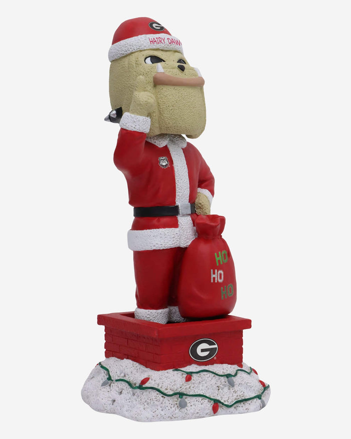 Hairy Dawg Georgia Bulldogs Santa Mascot Bobblehead FOCO - FOCO.com