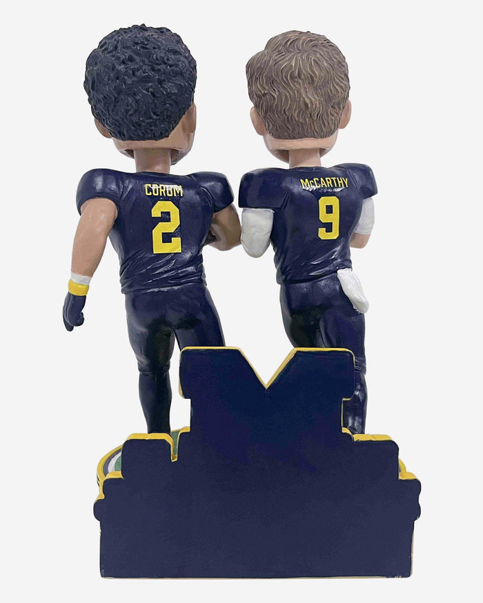 Blake Corum & JJ McCarthy Michigan Wolverines Dual Bobblehead FOCO - FOCO.com