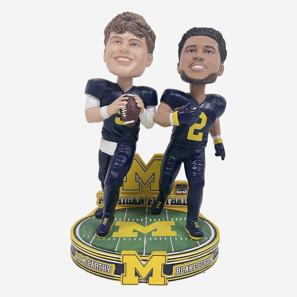 Blake Corum & JJ McCarthy Michigan Wolverines Dual Bobblehead FOCO - FOCO.com