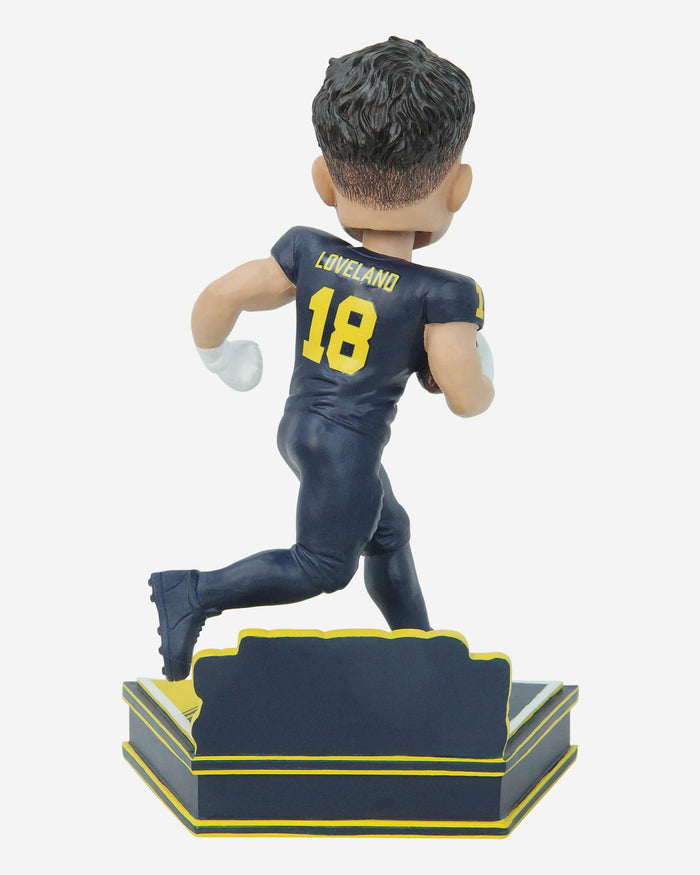 Colston Loveland Michigan Wolverines 2023 Football Blue Uniform Student Athlete Bobblehead FOCO - FOCO.com