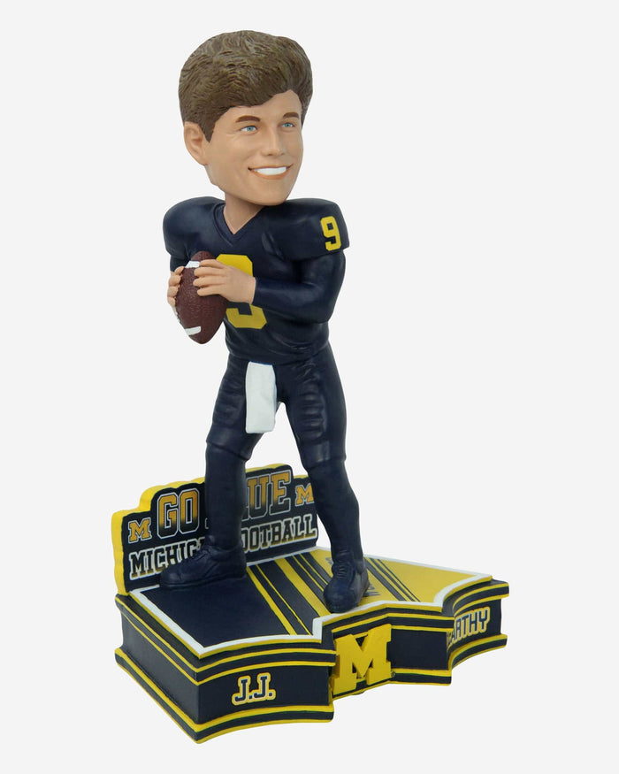 JJ McCarthy Michigan Wolverines 2023 Football Blue Uniform Student Athlete Bobblehead FOCO - FOCO.com