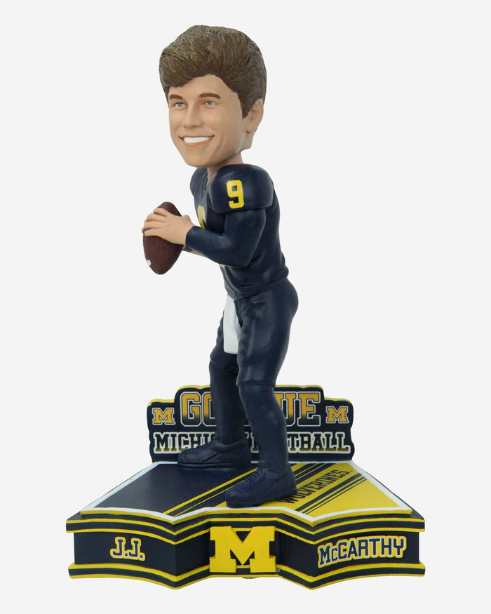 JJ McCarthy Michigan Wolverines 2023 Football Blue Uniform Student Athlete Bobblehead FOCO - FOCO.com