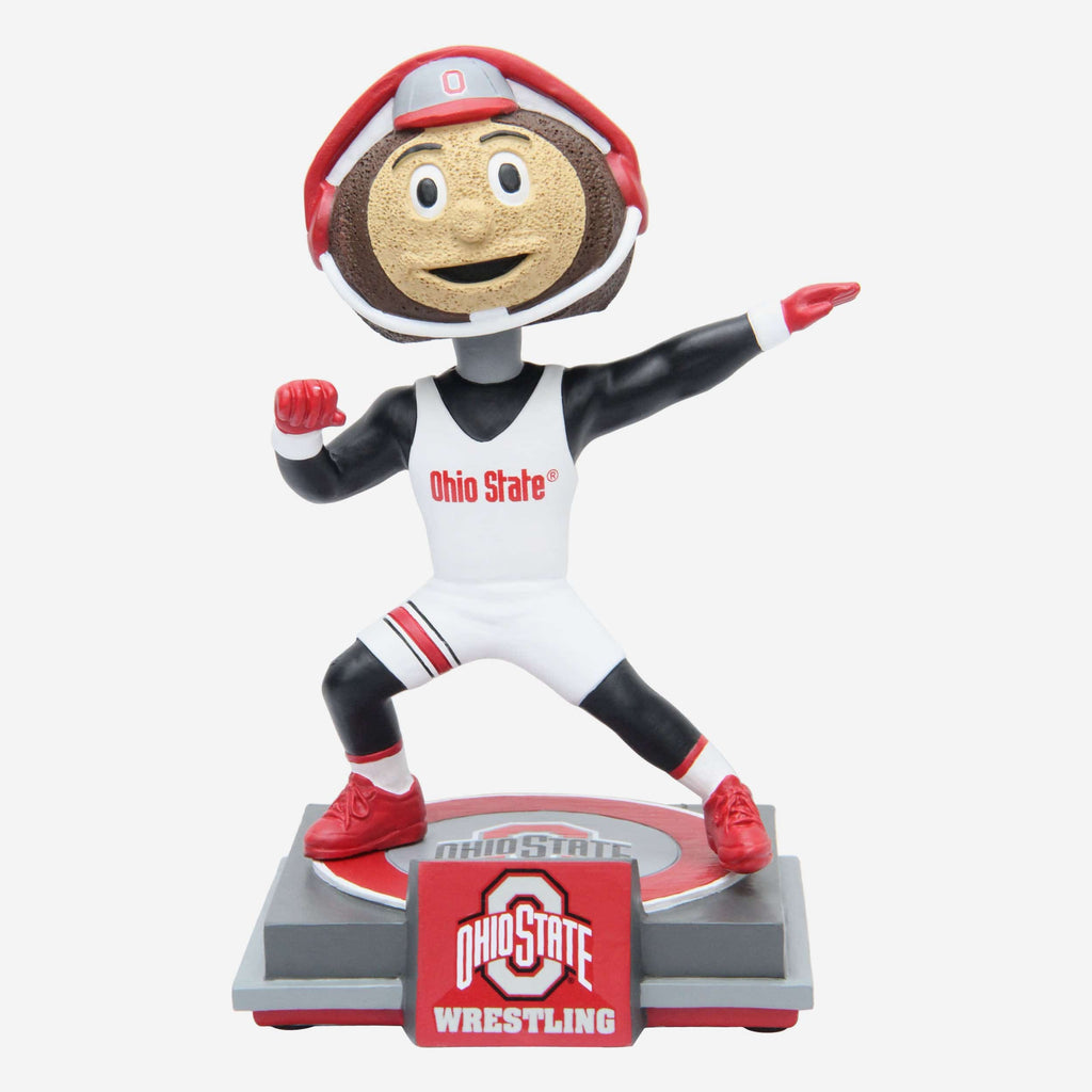 Brutus Buckeye Ohio State Buckeyes Wrestling Mascot Bobblehead FOCO - FOCO.com