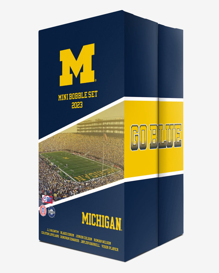 Michigan Wolverines Hail Yes Mini Bobblehead Boxed Set FOCO - FOCO.com