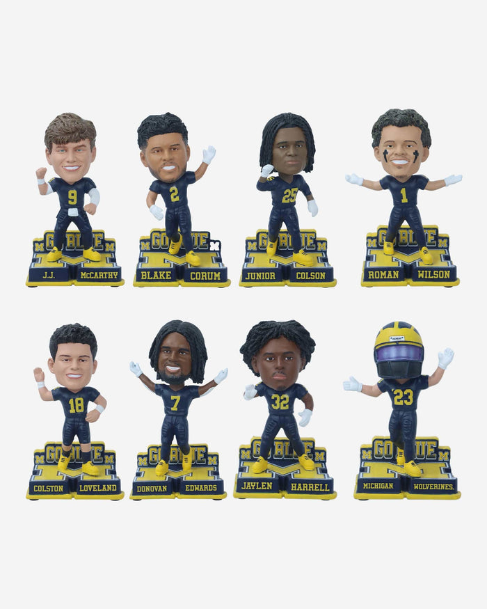 Michigan Wolverines Hail Yes Mini Bobblehead Boxed Set FOCO - FOCO.com