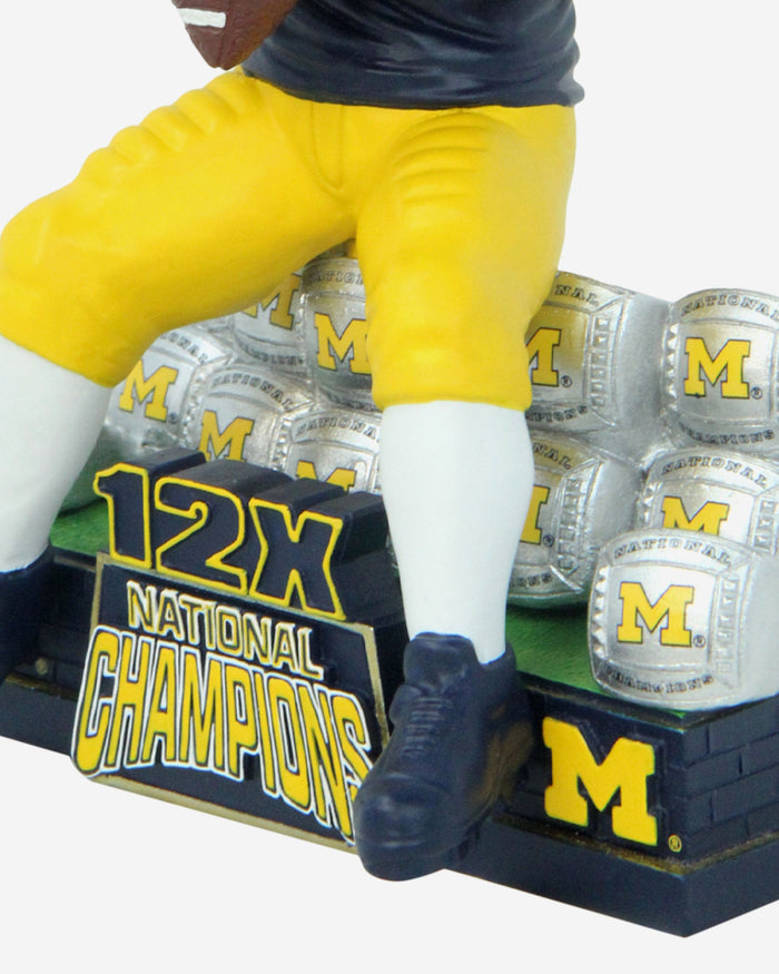 Michigan Wolverines 12X Football National Champions Bobblehead FOCO - FOCO.com