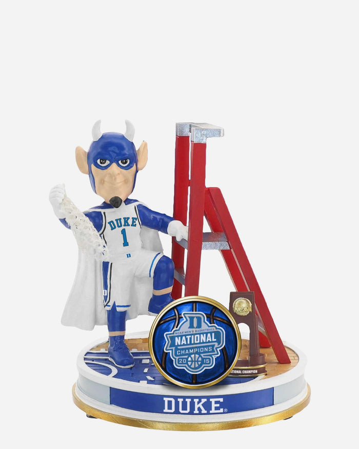 Duke Blue Devils 2015 Mens Basketball National Champions Cutting the Net Mini Bobblehead Scene FOCO - FOCO.com