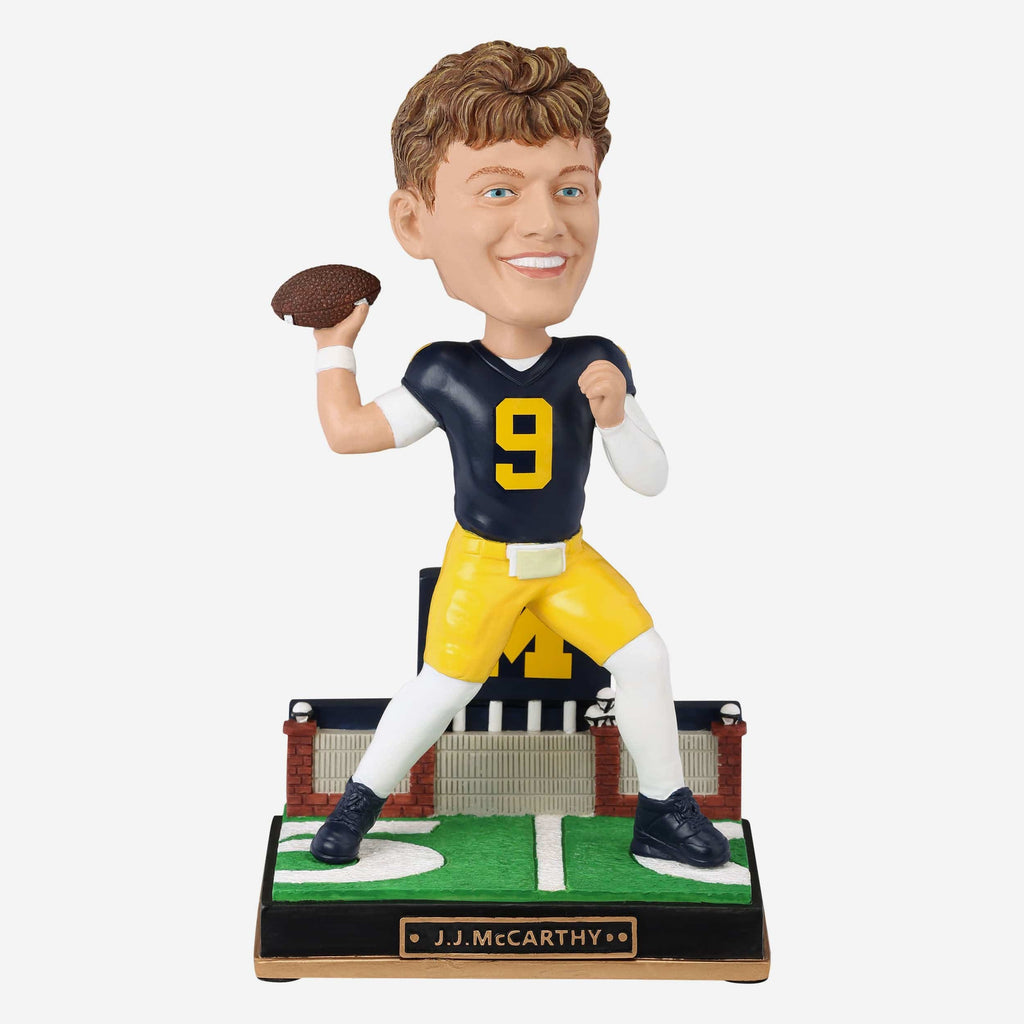 JJ McCarthy Michigan Wolverines Gates Series Bobblehead FOCO - FOCO.com