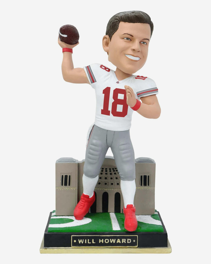 Will Howard Ohio State Buckeyes White Jersey Gate Series Bobblehead FOCO - FOCO.com