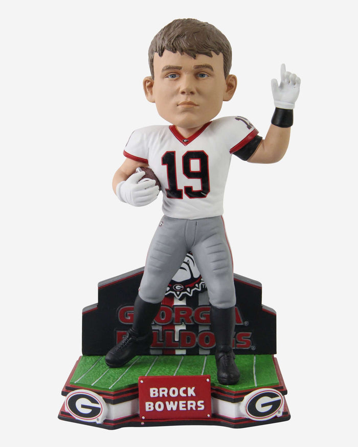 Brock Bowers Georgia Bulldogs Football White Uniform Student Athlete Bobblehead FOCO - FOCO.com