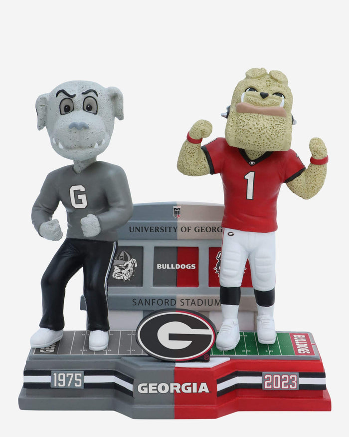 Fluffie & Hairy Dawg Georgia Bulldogs Then and Now Mascot Bobblehead FOCO - FOCO.com