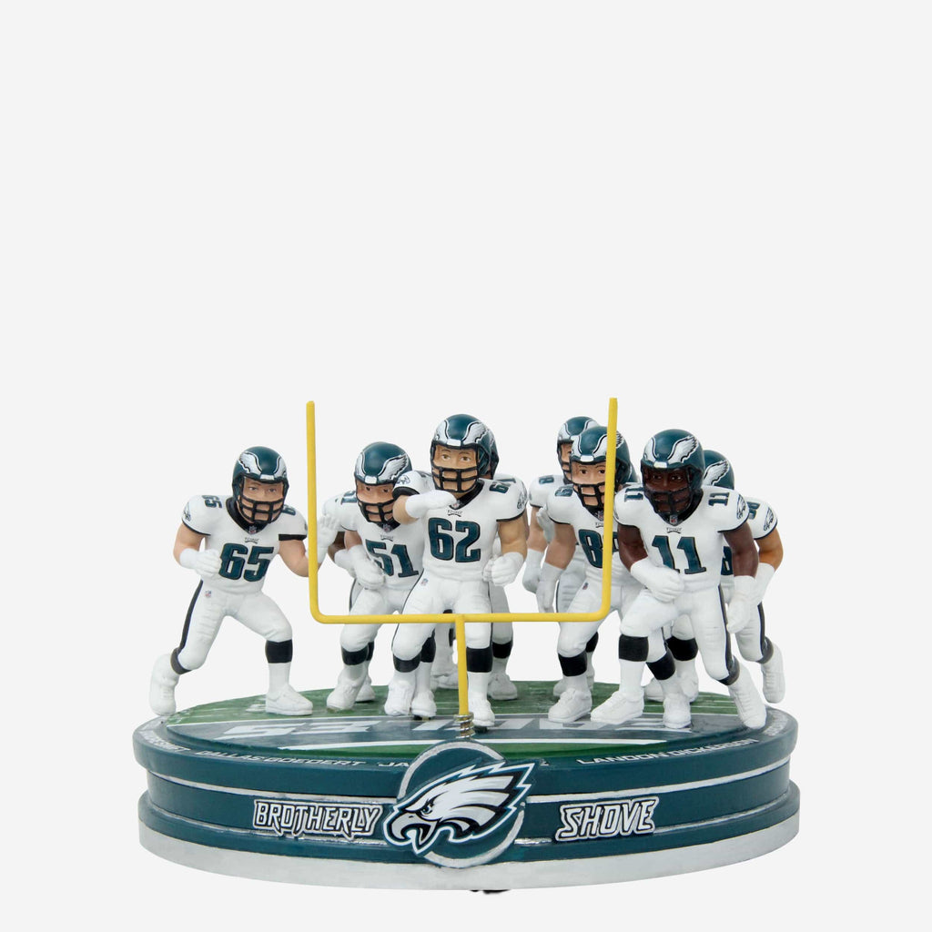 Philadelphia Eagles Brotherly Shove Mini Bobblehead Scene FOCO - FOCO.com