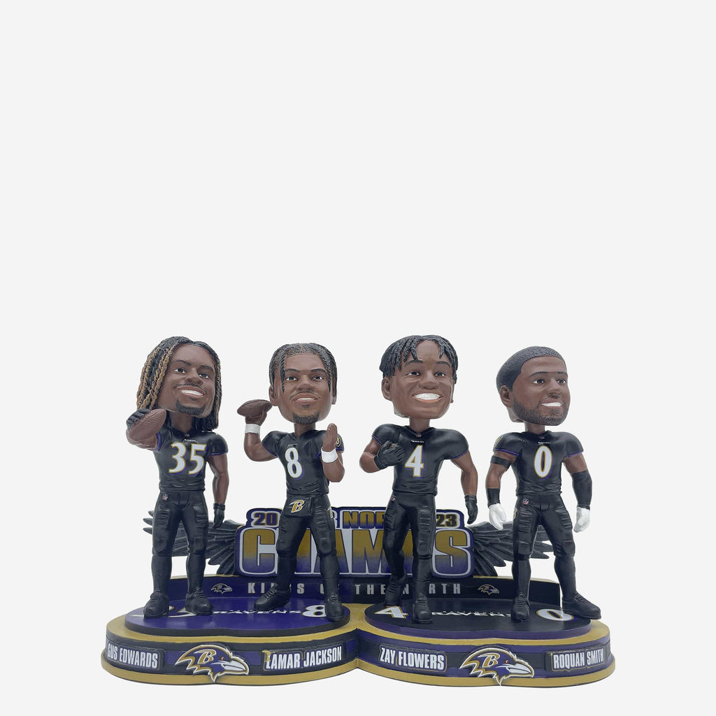 Baltimore Ravens 2023 AFC North Division Champions Mini Bobblehead Scene FOCO - FOCO.com