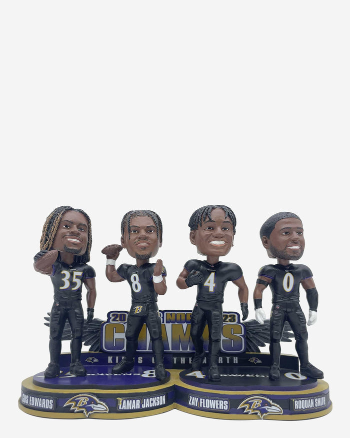 Baltimore Ravens 2023 AFC North Division Champions Mini Bobblehead Scene FOCO - FOCO.com