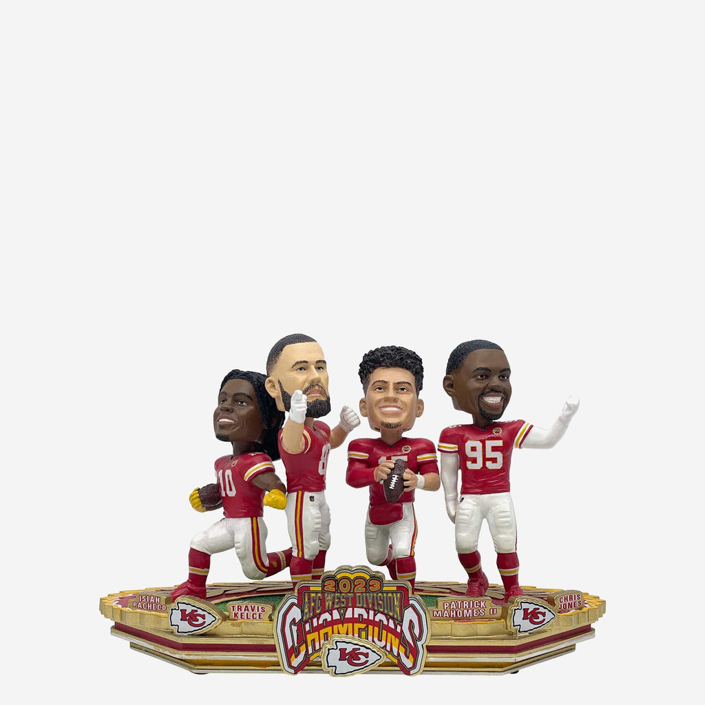 Kansas City Chiefs 2023 AFC West Division Champions Mini Bobblehead Scene FOCO - FOCO.com