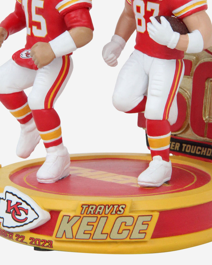 Patrick Mahomes & Travis Kelce Kansas City Chiefs 50th Touchdown Connection Dual Bobblehead FOCO - FOCO.com