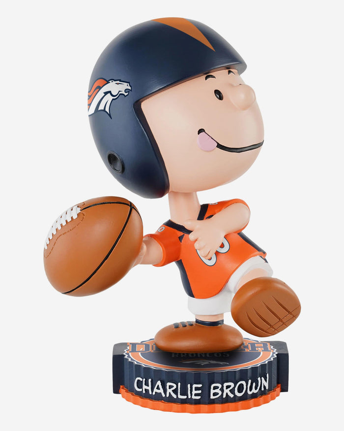 Denver Broncos Charlie Brown Peanuts Bighead Bobblehead FOCO - FOCO.com