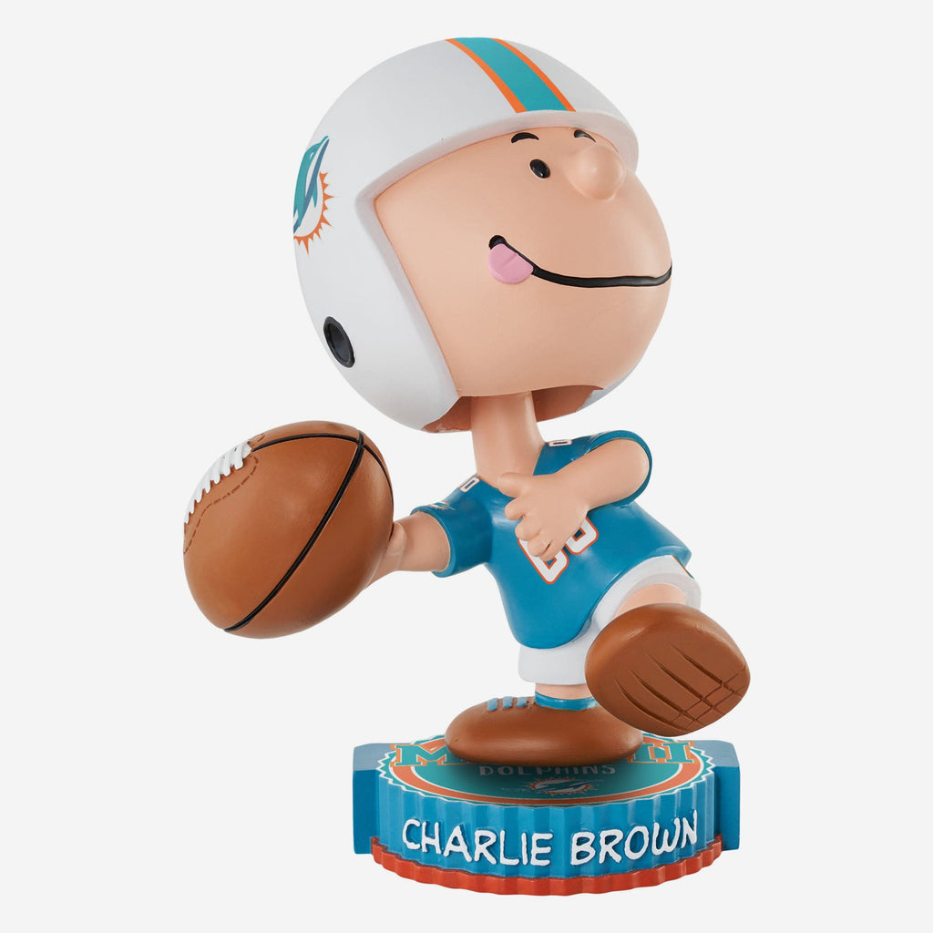 Miami Dolphins Charlie Brown Peanuts Bighead Bobblehead FOCO - FOCO.com