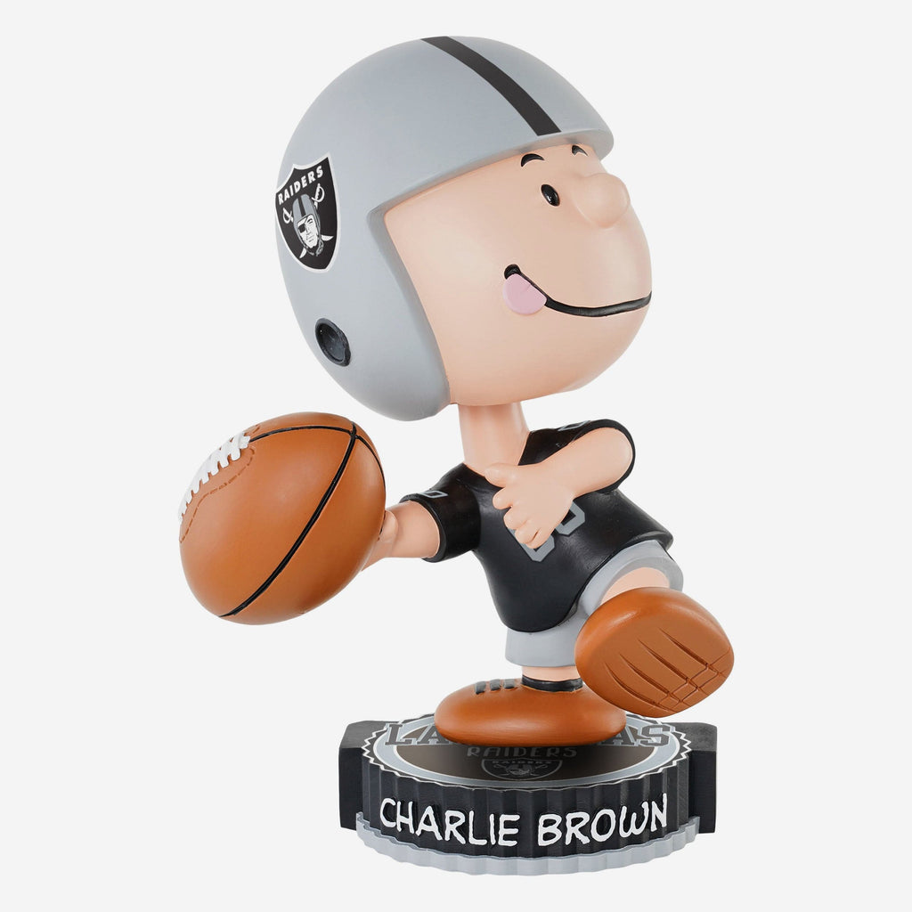 Las Vegas Raiders Charlie Brown Peanuts Bighead Bobblehead FOCO - FOCO.com