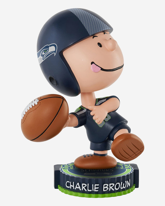 Seattle Seahawks Charlie Brown Peanuts Bighead Bobblehead FOCO - FOCO.com