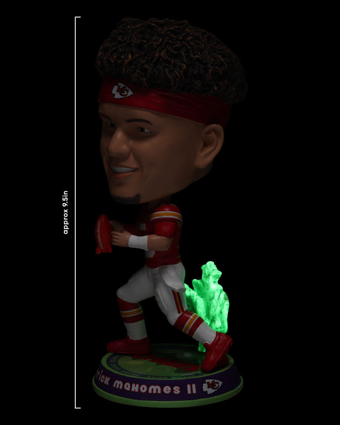 Patrick Mahomes Kansas City Chiefs Nickelodeon Glow in the Dark Bighead Bobblehead FOCO - FOCO.com