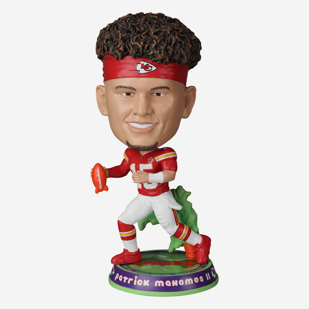 Patrick Mahomes Kansas City Chiefs Nickelodeon Glow in the Dark Bighead Bobblehead FOCO - FOCO.com