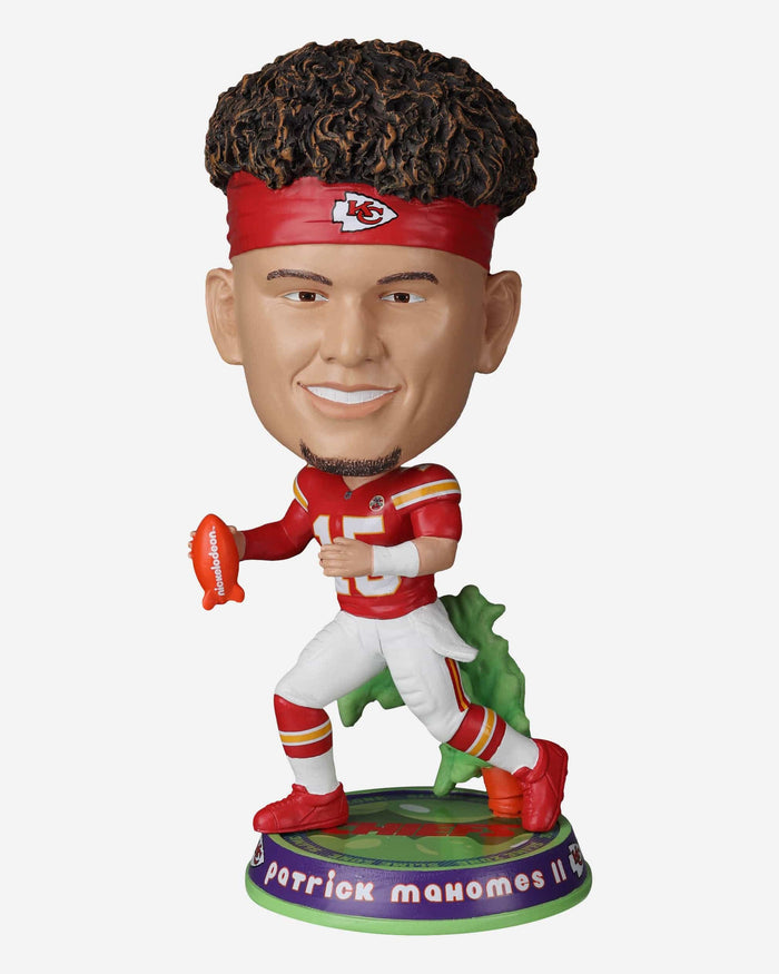 Patrick Mahomes Kansas City Chiefs Nickelodeon Glow in the Dark Bighead Bobblehead FOCO - FOCO.com