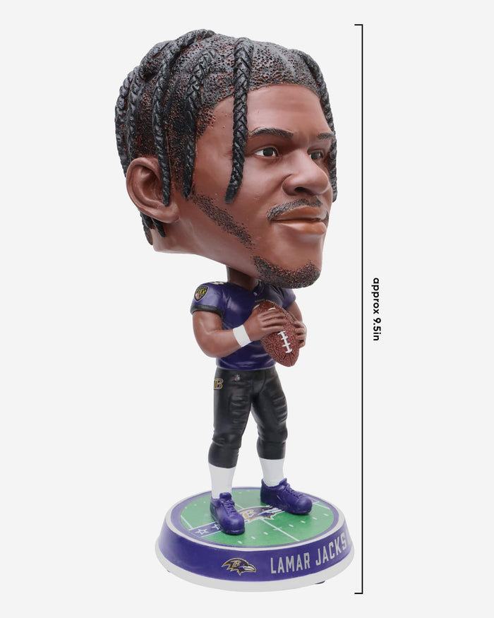 Lamar Jackson Baltimore Ravens Field Stripe Bighead Bobblehead FOCO - FOCO.com